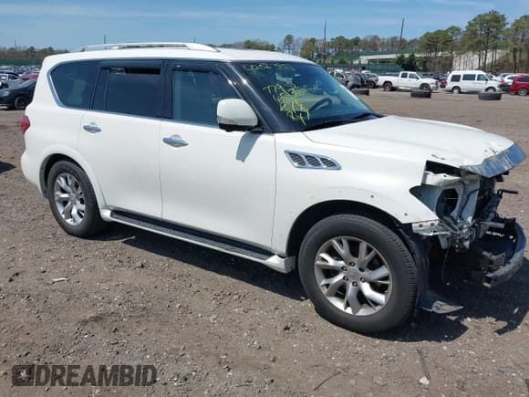 ✅ 2013 Infiniti QX56 • VIN: JN8AZ2NE5D9042826 • Lot: 42073857. Listed on IAAI with 77,960 mi. Free auction sales archive from the USA and detailed vehicle history report at DreamBid. Image 1.