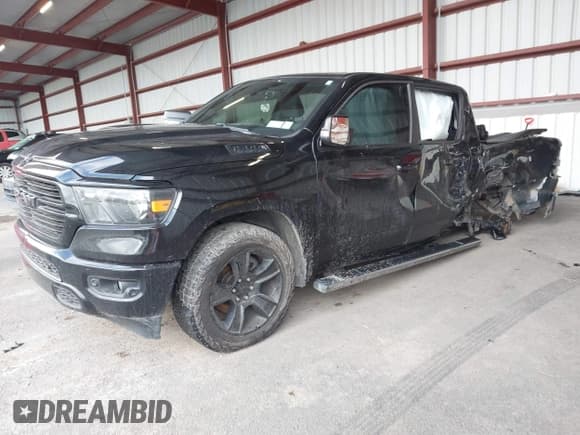 ✅ 2020 Ram 1500 Big Horn • VIN: 1C6SRFFTXLN290751 • Lot: 43804414. Listed on IAAI with 111,626 mi. Free auction sales archive from the USA and detailed vehicle history report at DreamBid. Image 2.