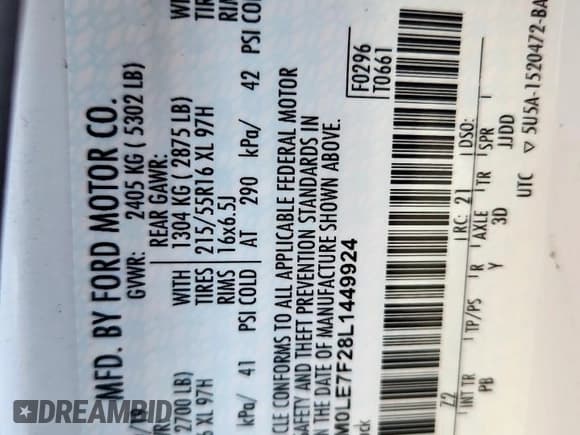 ✅ 2020 Ford Transit Connect XLT • VIN: NM0LE7F28L1449924 • Lot: 90323455. Listed on Copart with 197,231 mi. Free auction sales archive from the USA and detailed vehicle history report at DreamBid. Image 14.