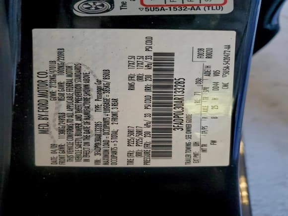 ✅ 2010 Ford Fusion Hybrid • VIN: 3FADP0L30AR133285 • Лот: 94795225. Опубликован ранее на Copart с пробегом 63 801 миль. Бесплатный доступ к архиву аукционных продаж из США и подробный отчёт об истории автомобиля на DreamBid. Изображение 13.