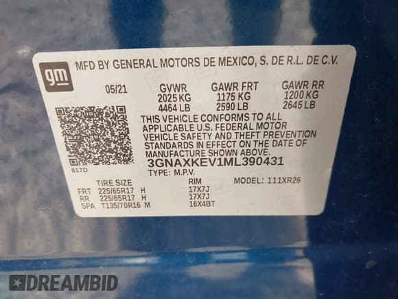 ✅ 2021 Chevrolet Equinox LT • VIN: 3GNAXKEV1ML390431 • Lot: 43306102. Wystawiony na IAAI z przebiegiem 22 258 mil. Bezpłatny archiwum sprzedaży aukcyjnych z USA i szczegółowy raport historii pojazdu na DreamBid. Zdjęcie 9.