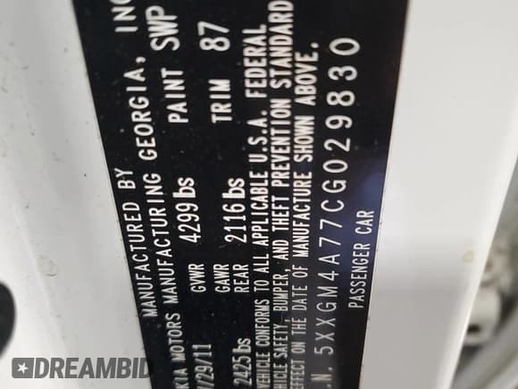 ✅ 2012 Kia Optima LX • VIN: 5XXGM4A77CG029830 • Лот: 91781955. Опубликован ранее на Copart с пробегом 105 521 миль. Бесплатный доступ к архиву аукционных продаж из США и подробный отчёт об истории автомобиля на DreamBid. Изображение 13.