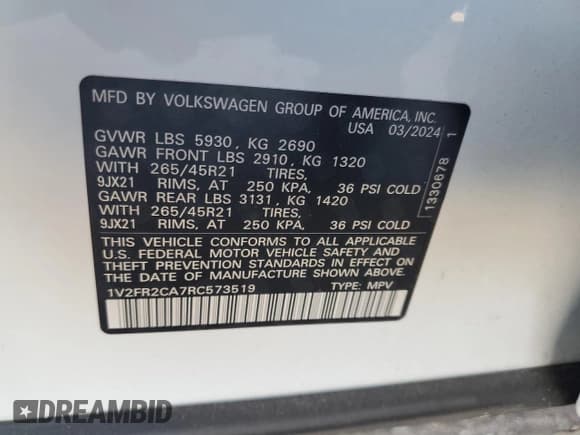 ✅ 2024 Volkswagen Atlas SEL Premium R-Line • VIN: 1V2FR2CA7RC573519 • Lot: 86781165. Wystawiony na Copart z przebiegiem 25 584 mil. Bezpłatny archiwum sprzedaży aukcyjnych z USA i szczegółowy raport historii pojazdu na DreamBid. Zdjęcie 14.