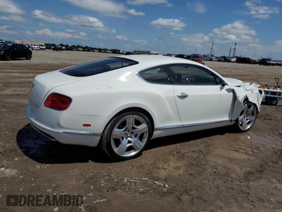 ✅ 2013 Bentley Continental GT • VIN: SCBFU7ZA2DC084722 • Lot: 50199214. Listed on Copart with 25,225 mi. Free auction sales archive from the USA and detailed vehicle history report at DreamBid. Image 3.