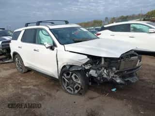 2023 Hyundai Palisade Limited z VIN KM8R5DGE9PU525669, wystawiony jako IAAI lot #41278505 z przebiegiem 156 984 mil mil oraz . Historia ofert i sprzedaży dostępna na DreamBid. Obrazek 1.