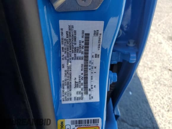 ✅ 2016 Ford Focus RS • VIN: WF0DP3TH3G4117720 • Lot: 64288805. Listed on Copart with 84,530 mi. Free auction sales archive from the USA and detailed vehicle history report at DreamBid. Image 12.