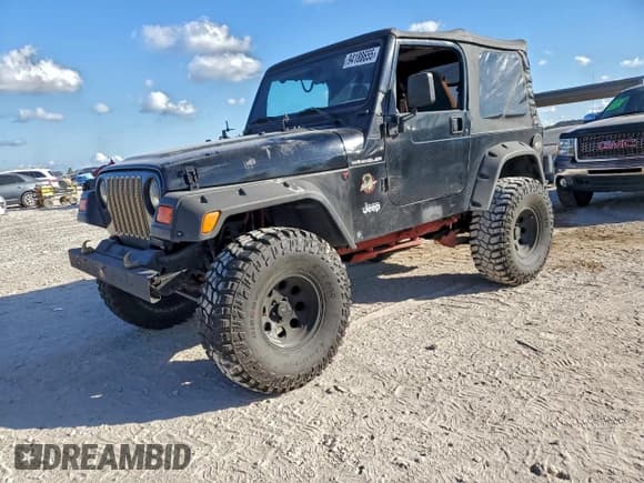 ✅ 2002 Jeep Wrangler Sahara • VIN: 1J4FA59SX2P739910 • Lot: 94188655. Listed on Copart with 109,888 mi. Free auction sales archive from the USA and detailed vehicle history report at DreamBid. Image 1.