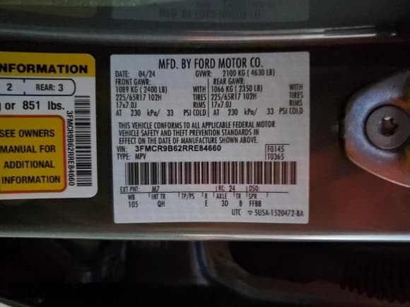 ✅ 2024 Ford Bronco Sport Big Bend • VIN: 3FMCR9B62RRE84660 • Lot: 89901795. Listed on Copart with 14,779 mi. Free auction sales archive from the USA and detailed vehicle history report at DreamBid. Image 14.