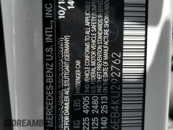 ✅ 2019 Mercedes-Benz C 43 AMG • VIN: 55SWF6EB4KU292762 • Lot: 57553335. Wystawiony na Copart z przebiegiem 59 469 mil. Bezpłatny archiwum sprzedaży aukcyjnych z USA i szczegółowy raport historii pojazdu na DreamBid. Zdjęcie 12.