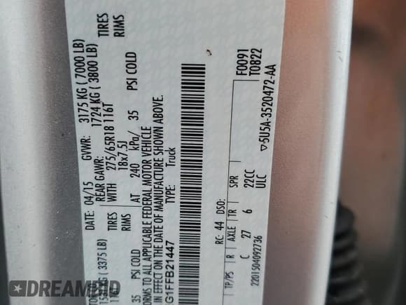 ✅ 2015 Ford F-150 XLT • VIN: 1FTEW1EG1FFB21447 • Lot: 53320045. Listed on Copart with 139,453 mi. Free auction sales archive from the USA and detailed vehicle history report at DreamBid. Image 12.