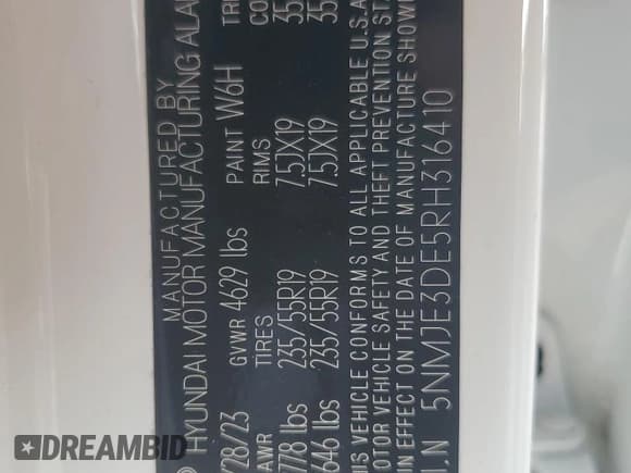 ✅ 2024 Hyundai Tucson Limited • VIN: 5NMJE3DE5RH316410 • Lot: 68722754. Wystawiony na Copart z przebiegiem 20 034 mil. Bezpłatny archiwum sprzedaży aukcyjnych z USA i szczegółowy raport historii pojazdu na DreamBid. Zdjęcie 13.