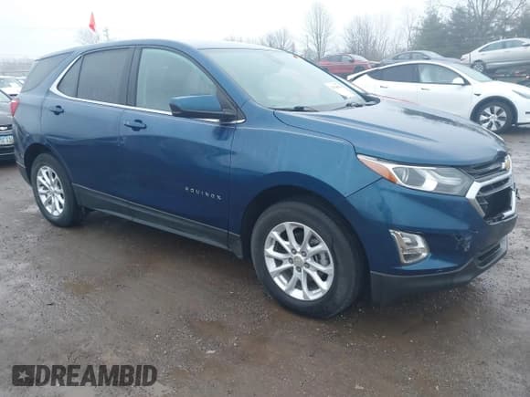 ✅ 2020 Chevrolet Equinox LT • VIN: 3GNAXJEV4LL281423 • Lot: 43740626. Listed on IAAI with 54,576 mi. Free auction sales archive from the USA and detailed vehicle history report at DreamBid. Image 1.