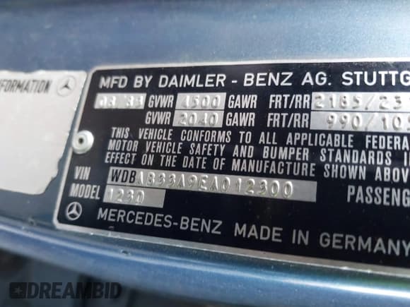 ✅ 1984 Mercedes-Benz 300 D • VIN: WDBAB33A9EA012300 • Lot: 41653395. Listed on IAAI with 397,820 mi. Free auction sales archive from the USA and detailed vehicle history report at DreamBid. Image 9.