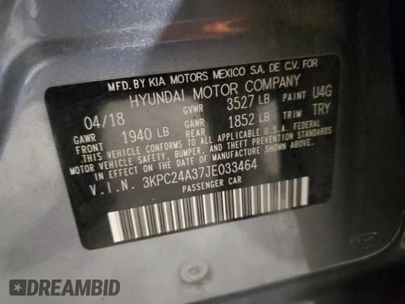 ✅ 2018 Hyundai Accent SE • VIN: 3KPC24A37JE033464 • Lot: 92065825. Wystawiony na Copart z przebiegiem 97 601 mil. Bezpłatny archiwum sprzedaży aukcyjnych z USA i szczegółowy raport historii pojazdu na DreamBid. Zdjęcie 12.