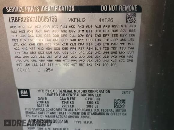 ✅ 2018 Buick Envision Premium • VIN: LRBFX3SX7JD005156 • Лот: 86518955. Опубликован ранее на Copart с пробегом 88 545 миль. Бесплатный доступ к архиву аукционных продаж из США и подробный отчёт об истории автомобиля на DreamBid. Изображение 13.