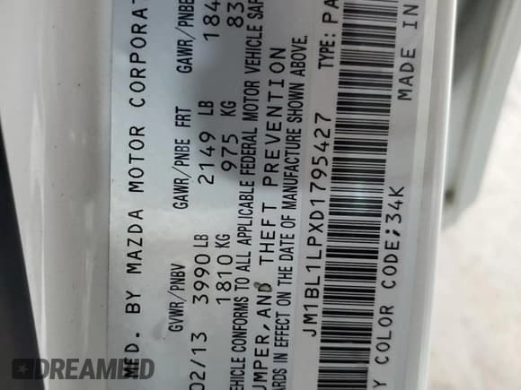 ✅ 2013 Mazda 3 i Touring • VIN: JM1BL1LPXD1795427 • Лот: 68931415. Опубликован ранее на Copart с пробегом 104 534 миль. Бесплатный доступ к архиву аукционных продаж из США и подробный отчёт об истории автомобиля на DreamBid. Изображение 12.