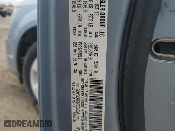 ✅ 2013 Dodge Journey SE • VIN: 3C4PDCAB2DT558560 • Lot: 70747635. Wystawiony na Copart z przebiegiem 206 550 mil. Bezpłatny archiwum sprzedaży aukcyjnych z USA i szczegółowy raport historii pojazdu na DreamBid. Zdjęcie 13.