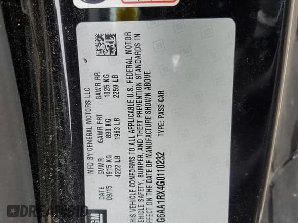 ✅ 2016 Cadillac ATS Standard RWD • VIN: 1G6AA1RX4G0110232 • Lot: 74241934. Listed on Copart with 33,321 mi. Free auction sales archive from the USA and detailed vehicle history report at DreamBid. Image 12.