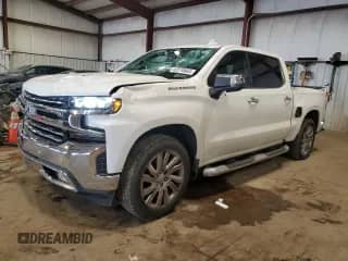 2020 Chevrolet Silverado 1500 LTZ with VIN 3GCUYGEL9LG105707, listed as a Copart auction lot 62510665 with 103,178 mi miles and Salvage title. Bid and sale history available at DreamBid. Image 1.