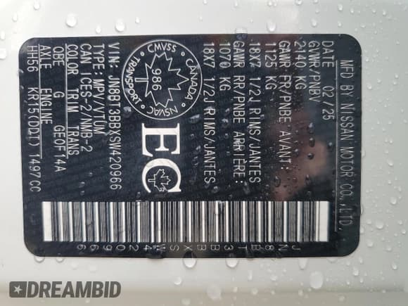 ✅ 2025 Nissan Rogue SV • VIN: JN8BT3BBXSW420966 • Lot: 90124755. Listed on Copart with 6,194 mi. Free auction sales archive from the USA and detailed vehicle history report at DreamBid. Image 13.