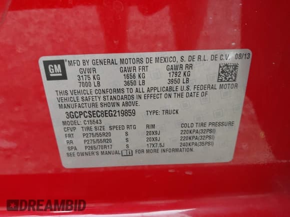 ✅ 2014 Chevrolet Silverado 1500 LTZ • VIN: 3GCPCSEC8EG219859 • Lot: 42436890. Wystawiony na IAAI z przebiegiem 246 462 mil. Bezpłatny archiwum sprzedaży aukcyjnych z USA i szczegółowy raport historii pojazdu na DreamBid. Zdjęcie 9.