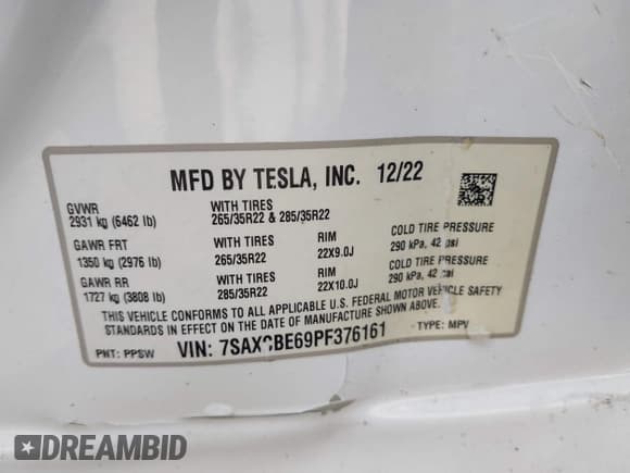 ✅ 2023 Tesla Model X Plaid • VIN: 7SAXCBE69PF376161 • Lot: 43607646. Wystawiony na IAAI z przebiegiem 15 929 mil. Bezpłatny archiwum sprzedaży aukcyjnych z USA i szczegółowy raport historii pojazdu na DreamBid. Zdjęcie 9.
