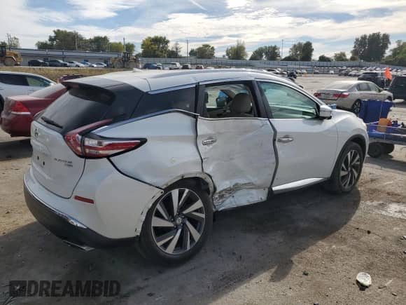 2015 Nissan Murano Platinum with VIN 5N1AZ2MH1FN282243, listed as a Copart auction lot 87272975 with 139,372 mi miles and Salvage title. Bid and sale history available at DreamBid. Image 3.