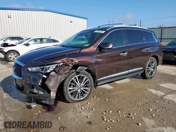 ✅ 2019 Infiniti QX60 Pure • VIN: 5N1DL0MN0KC504592 • Lot: 57896385. Listed on Copart with 99,185 mi. Free auction sales archive from the USA and detailed vehicle history report at DreamBid. Image 1.