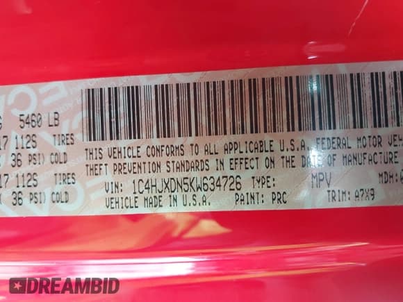 ✅ 2019 Jeep Wrangler Unlimited Sport S • VIN: 1C4HJXDN5KW634726 • Lot: 43229188. Wystawiony na IAAI z przebiegiem 98 032 mil. Bezpłatny archiwum sprzedaży aukcyjnych z USA i szczegółowy raport historii pojazdu na DreamBid. Zdjęcie 9.