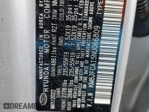 ✅ 2022 Hyundai Tucson SEL Convenience • VIN: KM8JFCA15NU066809 • Lot: 45521563. Wystawiony na Copart z przebiegiem 7 643 mil. Bezpłatny archiwum sprzedaży aukcyjnych z USA i szczegółowy raport historii pojazdu na DreamBid. Zdjęcie 13.