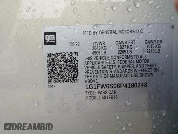 ✅ 2023 Chevrolet Bolt EV 1LT • VIN: 1G1FW6S06P4180248 • Lot: 85356254. Wystawiony na Copart z przebiegiem 26 886 mil. Bezpłatny archiwum sprzedaży aukcyjnych z USA i szczegółowy raport historii pojazdu na DreamBid. Zdjęcie 13.