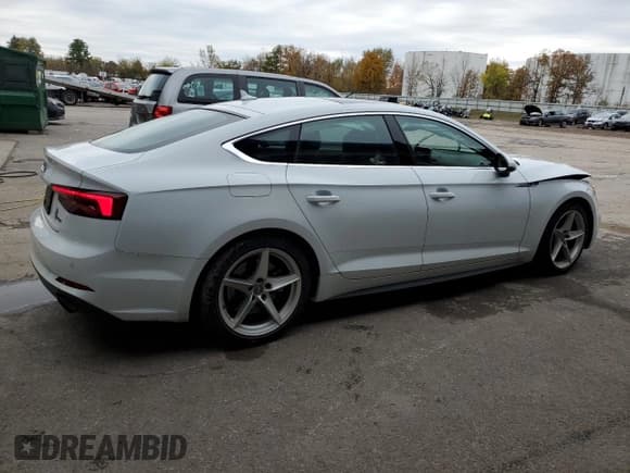 ✅ 2019 Audi A5 Sportback Premium Plus • VIN: WAUENCF55KA076433 • Lot: 87430205. Listed on Copart with 48,491 mi. Free auction sales archive from the USA and detailed vehicle history report at DreamBid. Image 3.