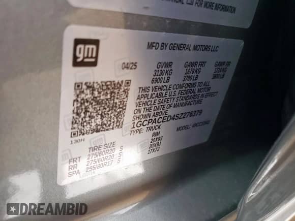 2025 Chevrolet Silverado 1500 LT с VIN 1GCPACED4SZ276379, выставлен на аукционе Copart как лот 82104035 с пробегом 8 764 миль миль и Списание • Salvage title. История ставок и продаж доступна на DreamBid. Изображение 12.