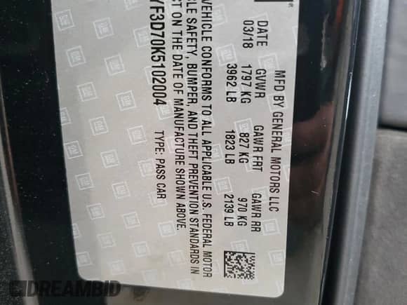 2019 Chevrolet Corvette 3LT с VIN 1G1YF3D70K5102004, выставлен на аукционе Copart как лот 84139064 с пробегом 51 769 миль миль и Списание • Salvage title. История ставок и продаж доступна на DreamBid. Изображение 12.