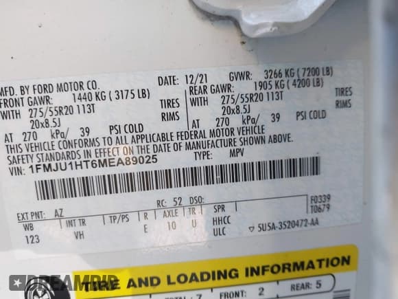 ✅ 2021 Ford Expedition XLT • VIN: 1FMJU1HT6MEA89025 • Лот: 42232063. Опубликован ранее на IAAI с пробегом 46 854 миль. Бесплатный доступ к архиву аукционных продаж из США и подробный отчёт об истории автомобиля на DreamBid. Изображение 9.