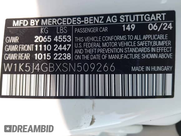 2025 Mercedes-Benz CLA 250 с VIN W1K5J4GBXSN509266, выставлен на аукционе IAAI как лот 43250720 с пробегом 31 733 миль миль и . История ставок и продаж доступна на DreamBid. Изображение 9.