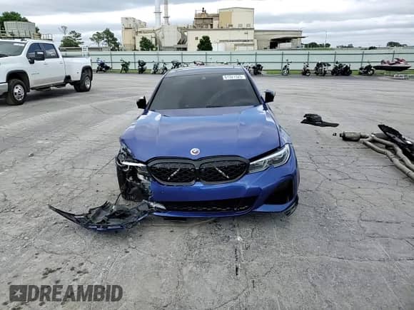 2021 BMW 3 Series M340i with VIN 3MW5U7J02M8B53862, listed as a Copart auction lot 61327525 with 99,392 mi miles and Salvage title. Bid and sale history available at DreamBid. Image 14.