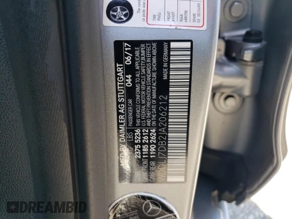 ✅ 2018 Mercedes-Benz CLS 550 • VIN: WDDLJ7DB2JA206212 • Lot: 51074024. Listed on Copart with 67,924 mi. Free auction sales archive from the USA and detailed vehicle history report at DreamBid. Image 12.