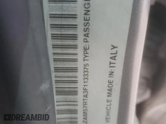 ✅ 2015 Maserati Ghibli S Q4 • VIN: ZAM57RTA3F1133375 • Лот: 92491615. Опубликован ранее на Copart с пробегом 128 831 миль. Бесплатный доступ к архиву аукционных продаж из США и подробный отчёт об истории автомобиля на DreamBid. Изображение 12.