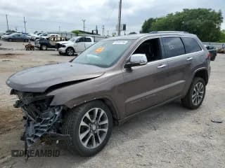 ✅ 2018 Jeep Grand Cherokee Overland • VIN: 1C4RJECG4JC141017 • Лот: 59744755. Опубликован ранее на Copart с пробегом Не указан. Бесплатный доступ к архиву аукционных продаж из США и подробный отчёт об истории автомобиля на DreamBid. Изображение 1.