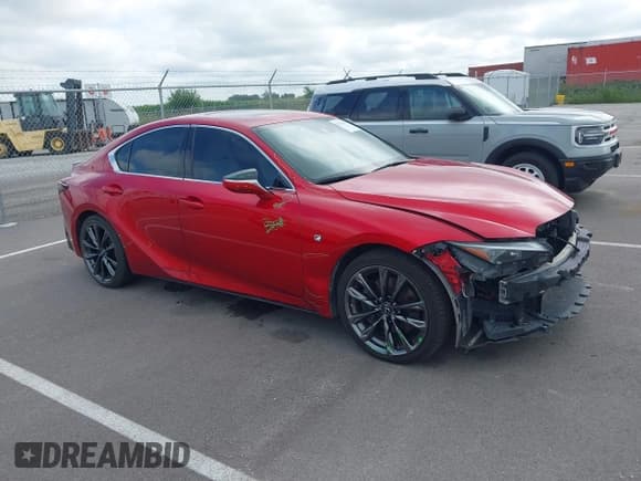 ✅ 2022 Lexus IS 350 F Sport • VIN: JTHGZ1E28N5023460 • Lot: 42734367. Listed on IAAI with 50,625 mi. Free auction sales archive from the USA and detailed vehicle history report at DreamBid. Image 1.