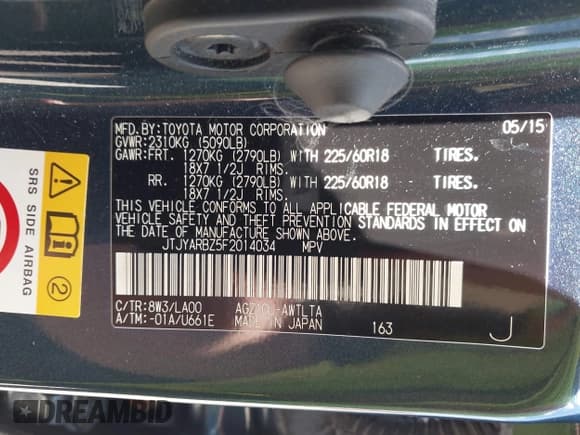 ✅ 2015 Lexus NX 200t • VIN: JTJYARBZ5F2014034 • Lot: 42227086. Listed on IAAI with 162,428 mi. Free auction sales archive from the USA and detailed vehicle history report at DreamBid. Image 9.