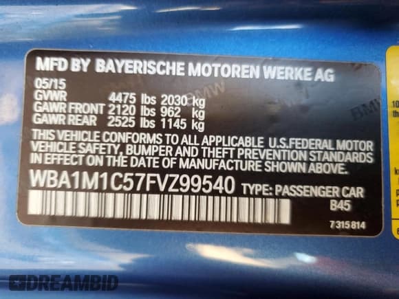 ✅ 2015 BMW 2 Series M235i • VIN: WBA1M1C57FVZ99540 • Lot: 91253415. Wystawiony na Copart z przebiegiem 106 833 mil. Bezpłatny archiwum sprzedaży aukcyjnych z USA i szczegółowy raport historii pojazdu na DreamBid. Zdjęcie 13.