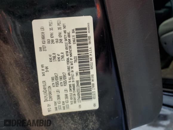 ✅ 2005 Dodge Dakota SLT • VIN: 1D7HW48N25S120408 • Lot: 64587485. Wystawiony na Copart z przebiegiem 343 505 mil. Bezpłatny archiwum sprzedaży aukcyjnych z USA i szczegółowy raport historii pojazdu na DreamBid. Zdjęcie 12.