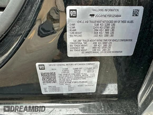 ✅ 2024 Chevrolet Silverado 2500HD LT • VIN: 2GC4YNEY5R1254844 • Лот: 95416385. Опубликован ранее на Copart с пробегом Не указан. Бесплатный доступ к архиву аукционных продаж из США и подробный отчёт об истории автомобиля на DreamBid. Изображение 10.