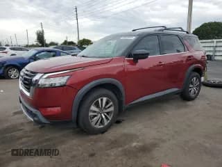✅ 2022 Nissan Pathfinder SL • VIN: 5N1DR3CA9NC210207 • Lot: 80659455. Listed on Copart with 30,407 mi. Free auction sales archive from the USA and detailed vehicle history report at DreamBid. Image 1.