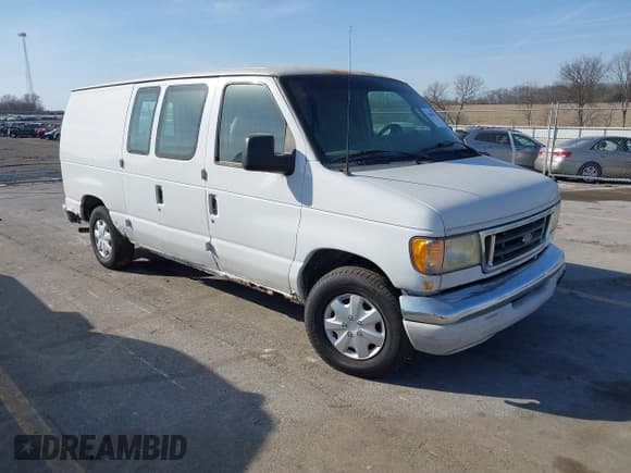 ✅ 2003 Ford Econoline Cargo • VIN: 1FTRE14213HA14635 • Lot: 41805091. Listed on IAAI with 108,748 mi. Free auction sales archive from the USA and detailed vehicle history report at DreamBid. Image 1.
