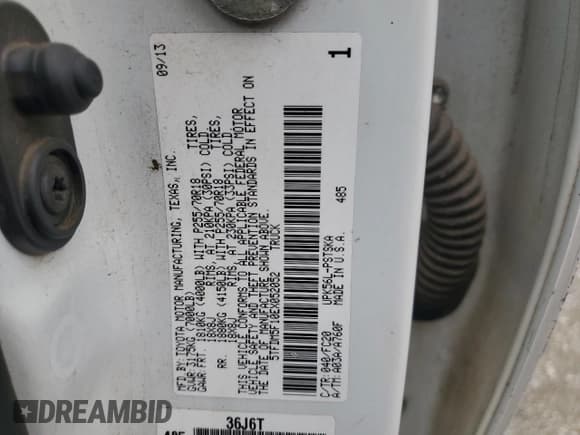 ✅ 2014 Toyota Tundra SR5 • VIN: 5TFDM5F10EX052052 • Lot: 90698765. Listed on Copart with 216,618 mi. Free auction sales archive from the USA and detailed vehicle history report at DreamBid. Image 12.