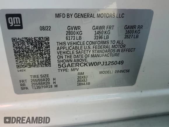 ✅ 2023 Buick Enclave Premium • VIN: 5GAERCKW0PJ125049 • Lot: 55927035. Wystawiony na Copart z przebiegiem 19 918 mil. Bezpłatny archiwum sprzedaży aukcyjnych z USA i szczegółowy raport historii pojazdu na DreamBid. Zdjęcie 14.