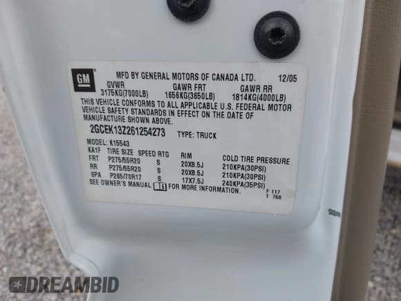 ✅ 2006 Chevrolet Silverado 1500 LT1 • VIN: 2GCEK13Z261254273 • Лот: 42424993. Опубликован ранее на IAAI с пробегом 150 651 миль. Бесплатный доступ к архиву аукционных продаж из США и подробный отчёт об истории автомобиля на DreamBid. Изображение 9.